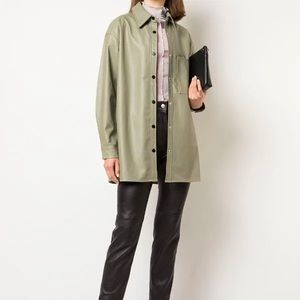 NWT Apparis vegan leather workshirt
